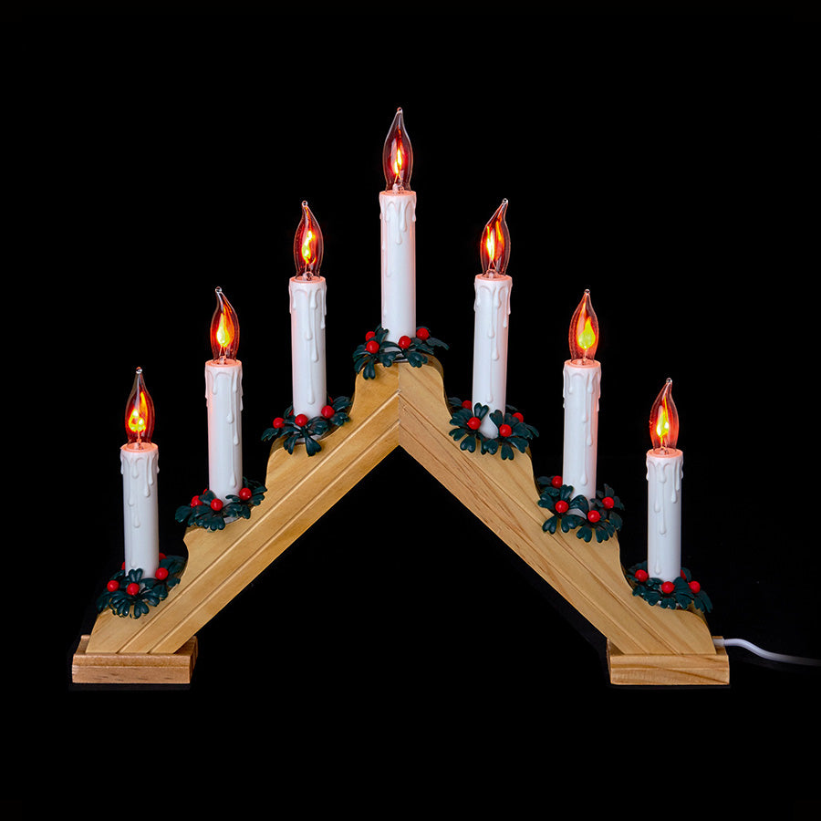 Traditional Flickering Bulb Pine Candlebridge